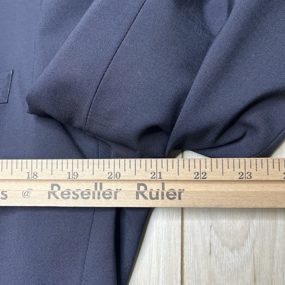 Hugo Boss Mens 2 Piece Suit Solid Navy Blue Wool Jacket Pants 38R 34 X 31 Luxury - Picture 4 of 16